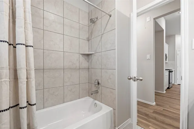 a garden with a small pool