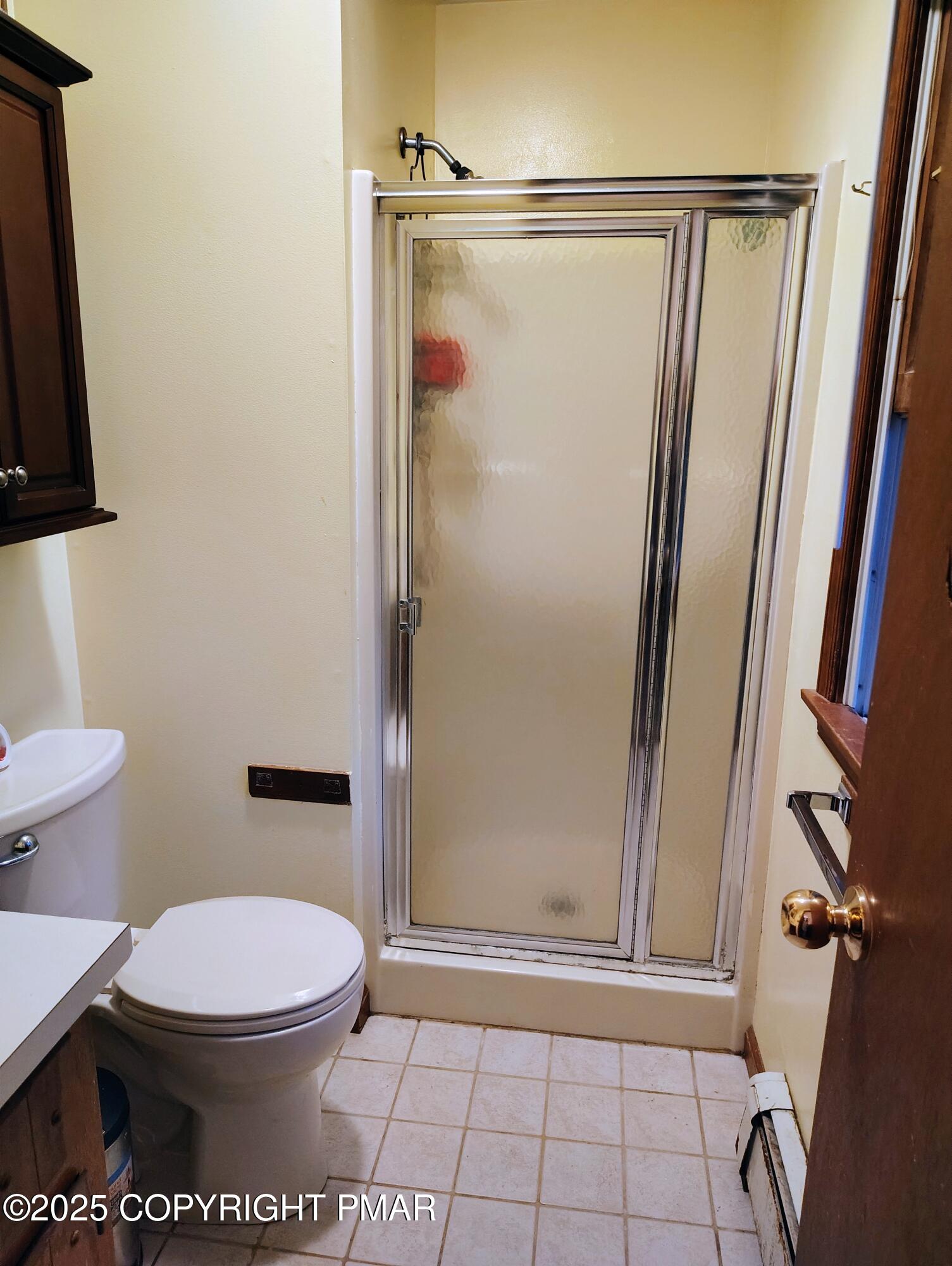 587 Long Mountain Road Effort, PA 18330 - Photo 13 of 29 a bathroom with a toilet and a shower