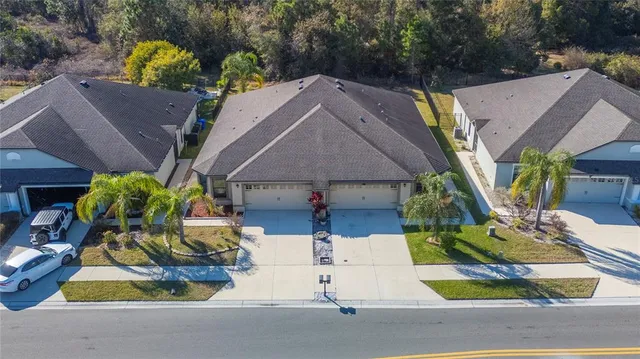 an aerial view of multiple house