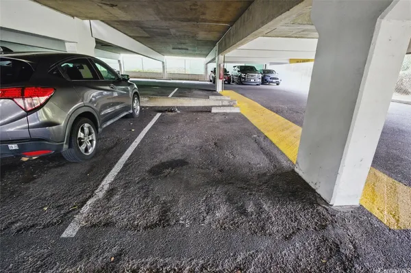 a view of a car parking garage