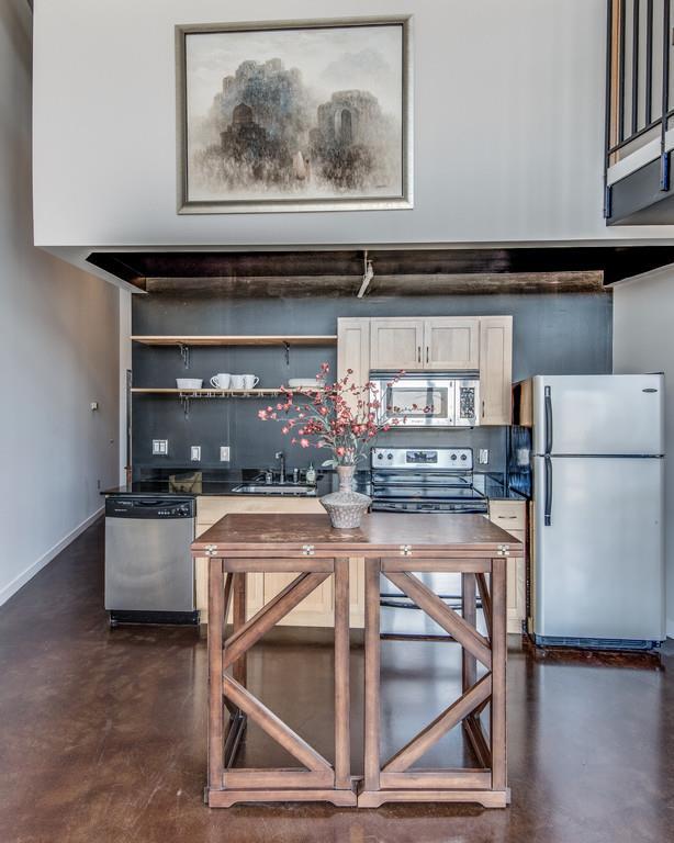 1400 Rosa L Parks Boulevard, Unit 323 Nashville, TN 37208 - Photo 13 of 25 a kitchen with a refrigerator and a stove