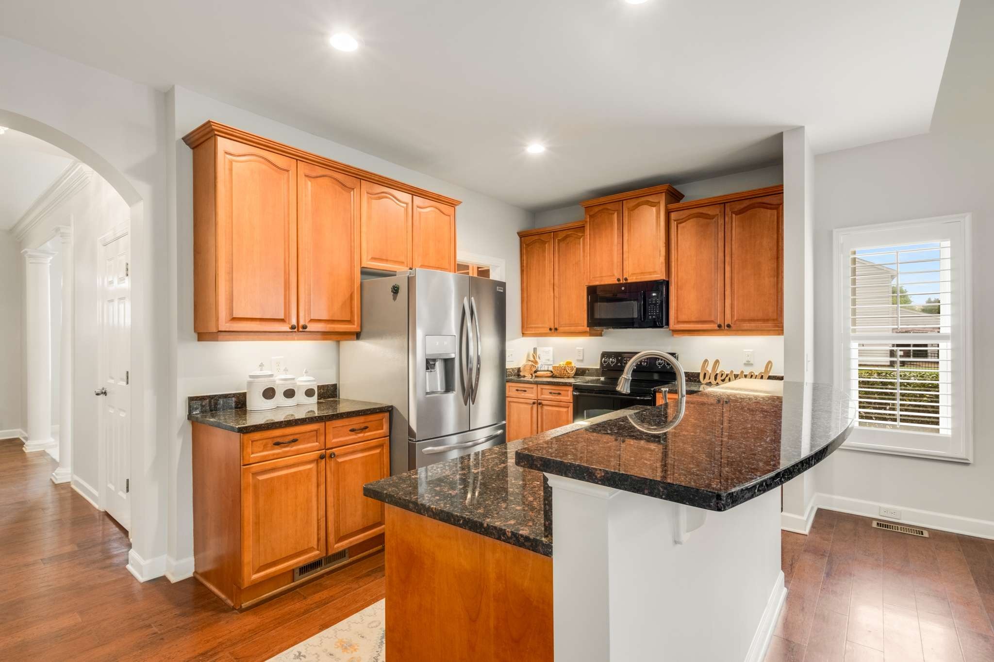 3005 Haviland Way Murfreesboro, TN 37128 - Photo 14 of 47 a kitchen with granite countertop a sink stove and refrigerator