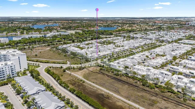 an aerial view of a city