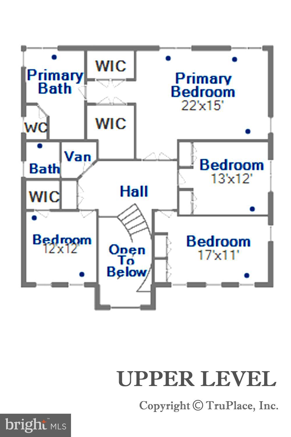 260 South River Landing Road Edgewater, MD 21037 - Photo 55 of 55 Upper Level Floor Plan