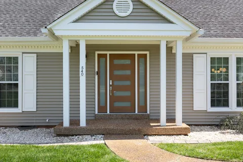 a front view of a house