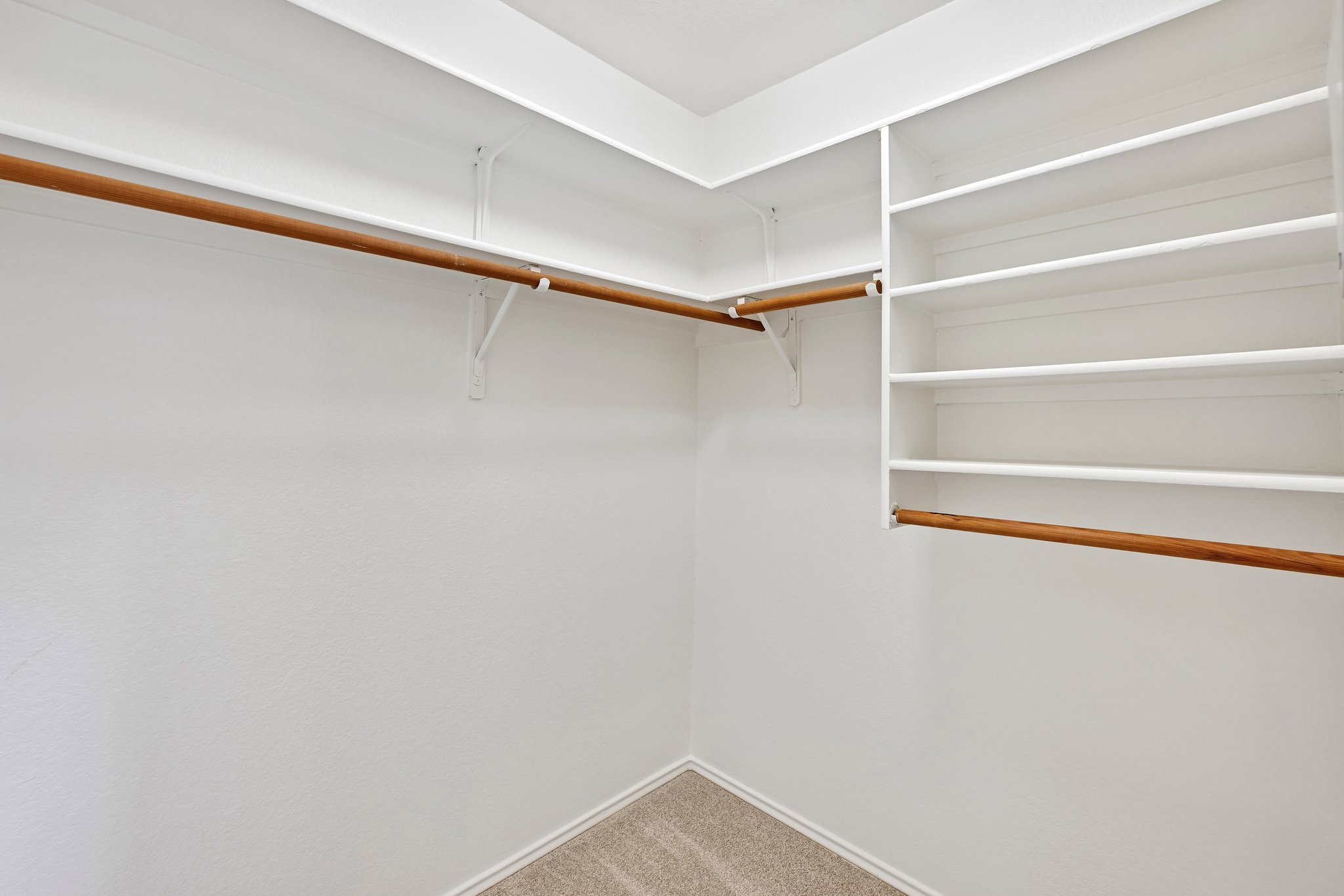 4100 Mocha Trail Austin, TX 78728 - Photo 17 of 33 Organized and ready, this closet boasts ample shelving and dual hanging rods for all your storage needs.