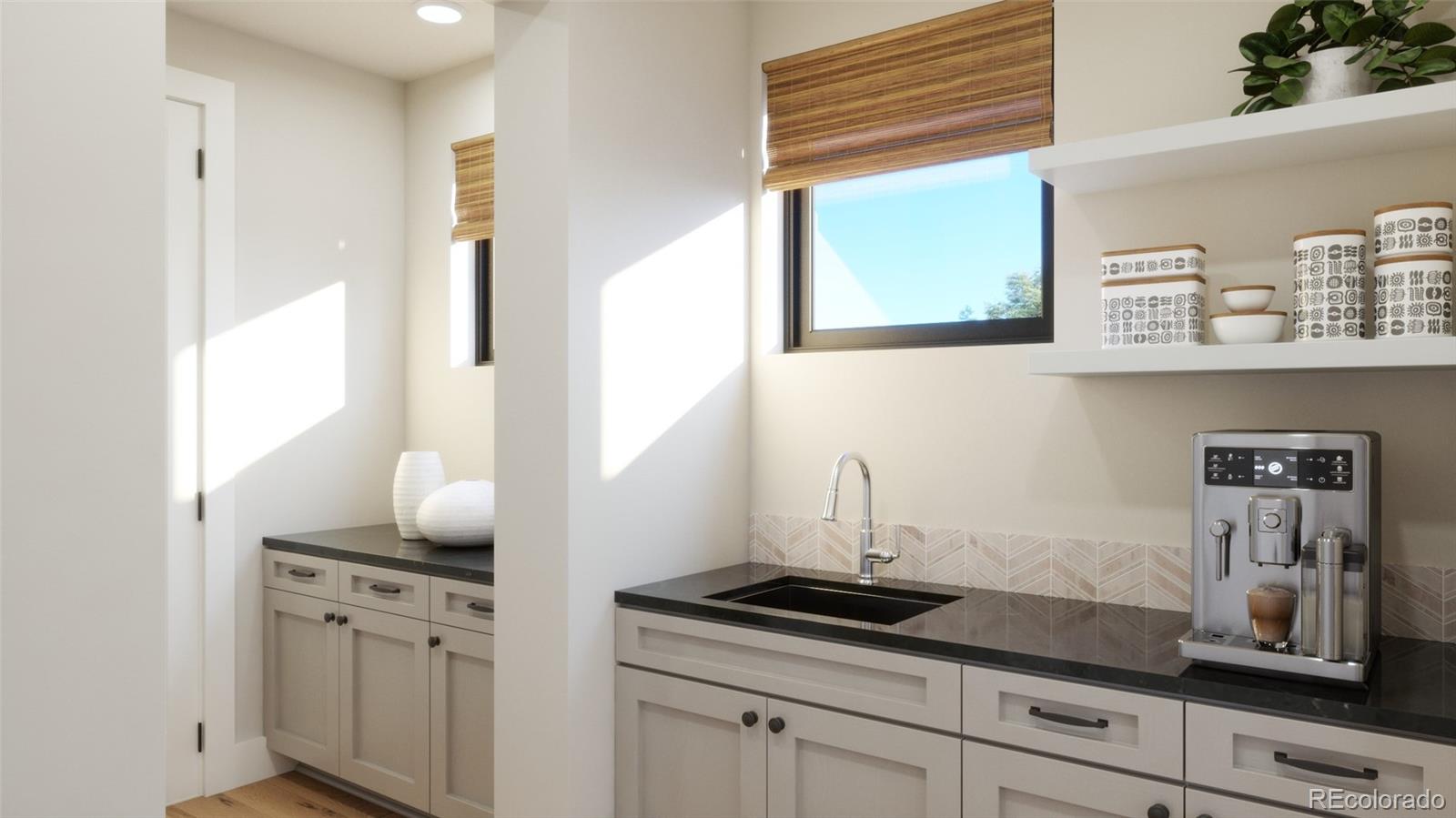 1090 Locust Avenue Boulder, CO 80304 - Photo 22 of 29 a bathroom with a granite countertop sink and a mirror