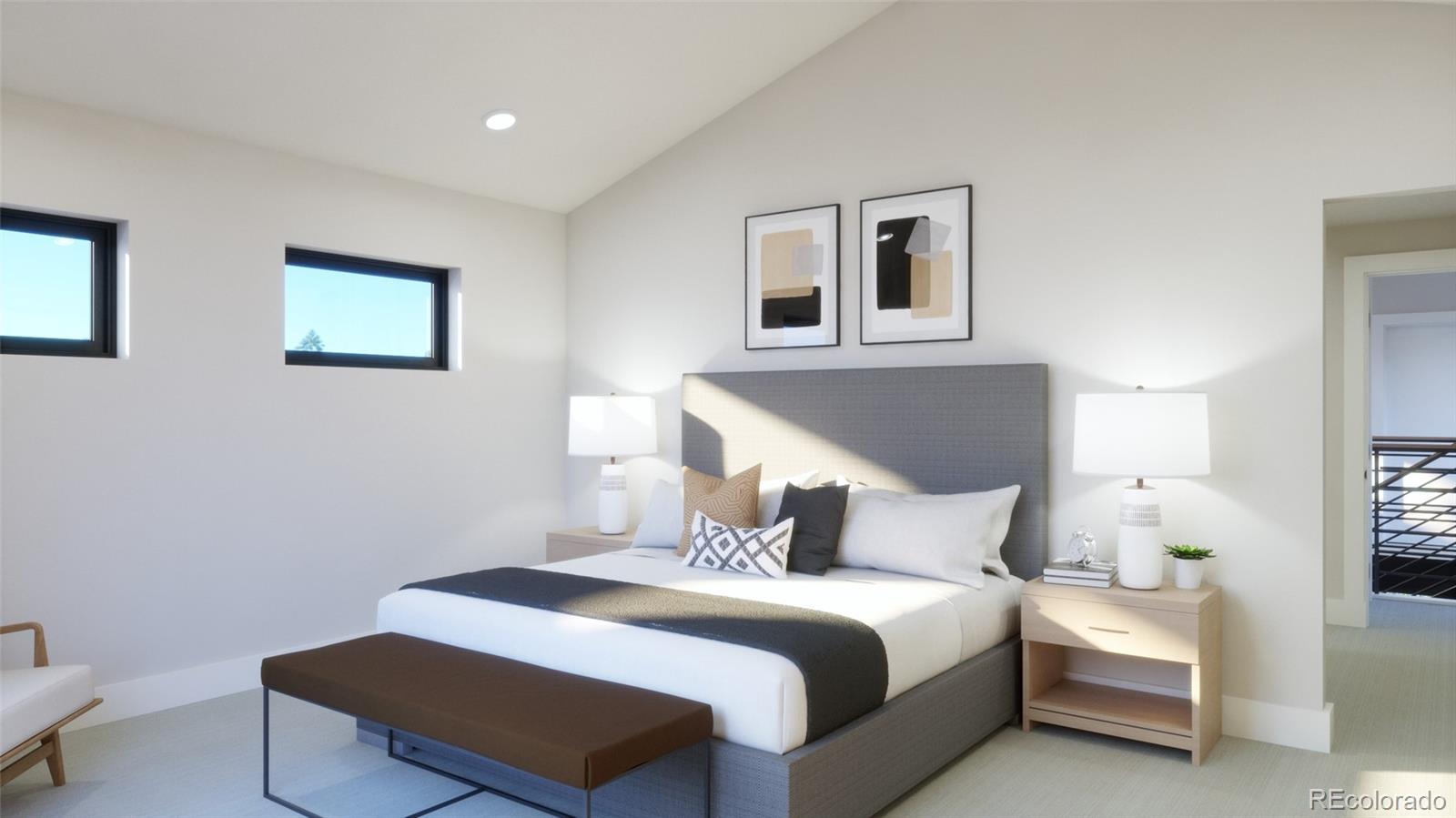 1090 Locust Avenue Boulder, CO 80304 - Photo 24 of 29 a bedroom with a bed and a lamp on wall