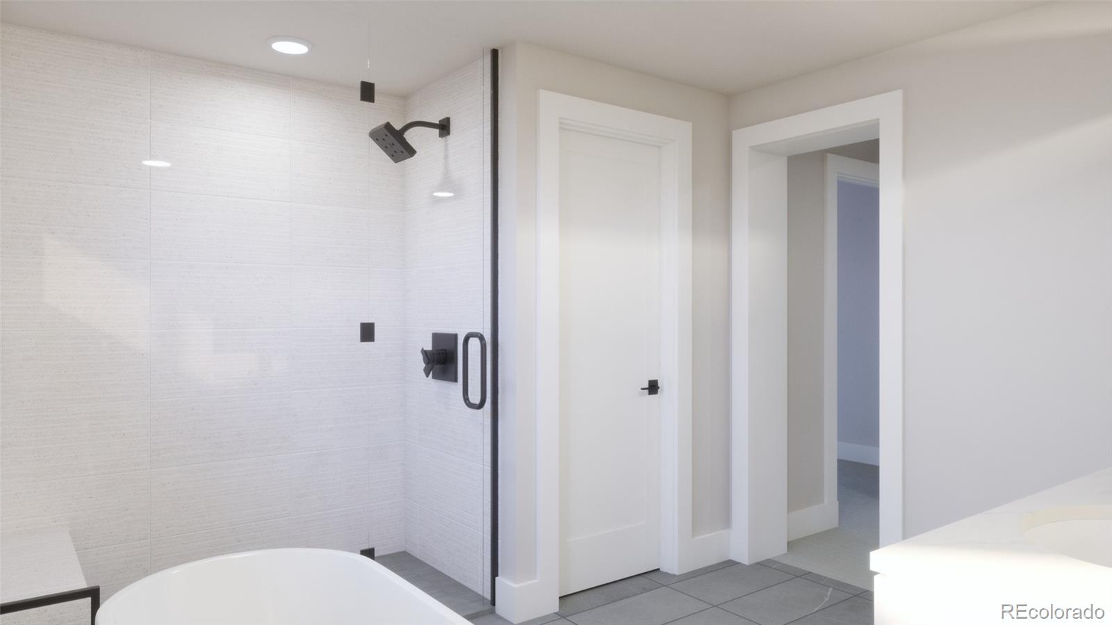 1090 Locust Avenue Boulder, CO 80304 - Photo 27 of 29 a bathroom with a granite countertop toilet a sink and shower