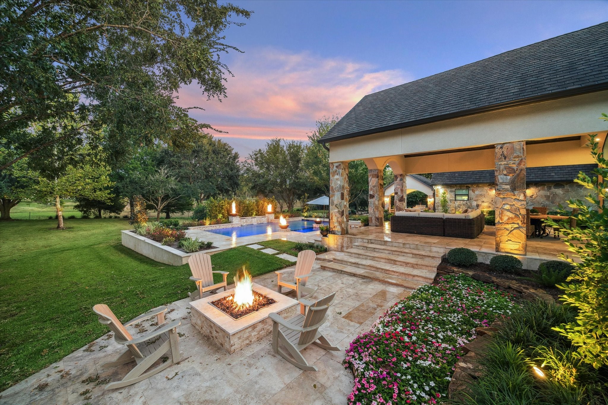 6602 Riva Ridge Drive Richmond, TX 77406 - Photo 37 of 50 a view of a chair and tables in the garden