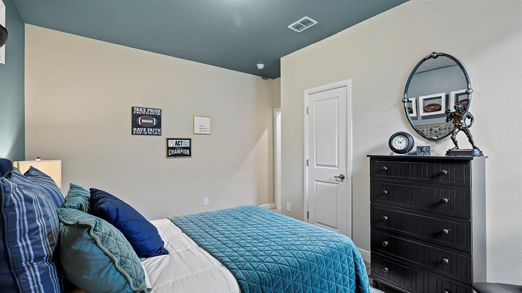 15540 Balham Path Fort Worth, TX 76247 - Photo 24 of 40 a bedroom with a bed and a closet