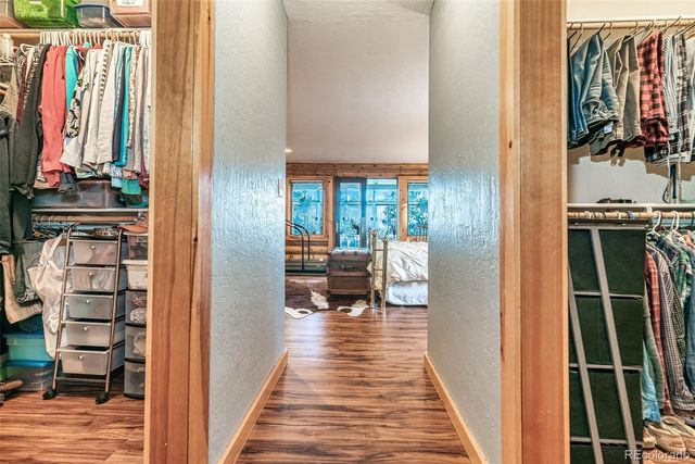 a view of a walk in closet