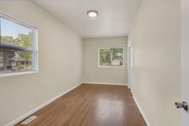 an empty room with a window