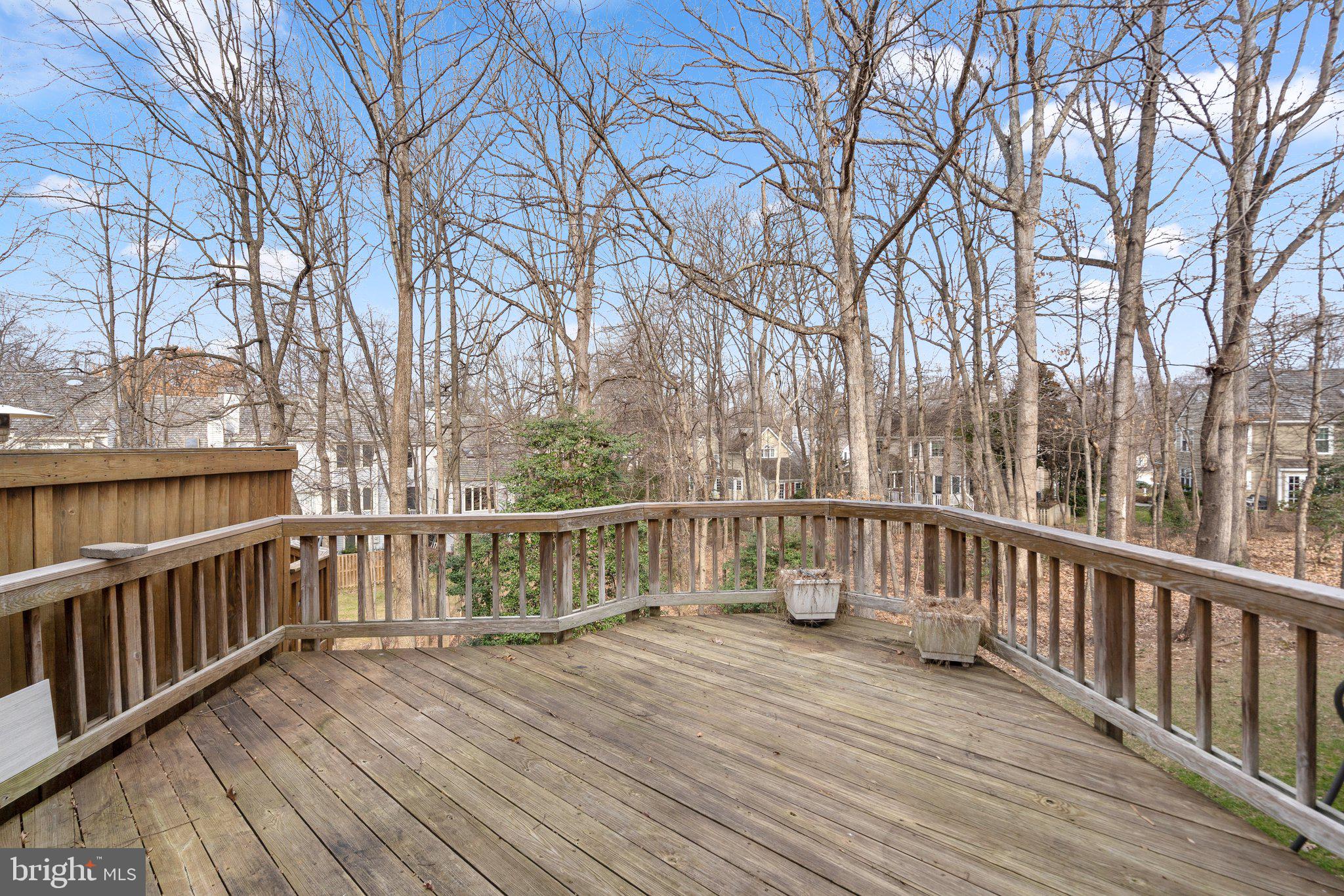 Deck backs to trees