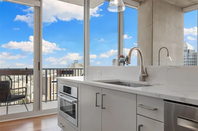 a white bath tub sitting in a bathroom