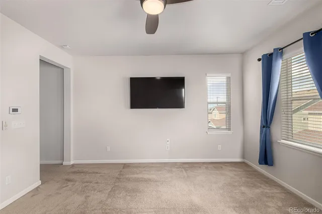 a view of a room with racks