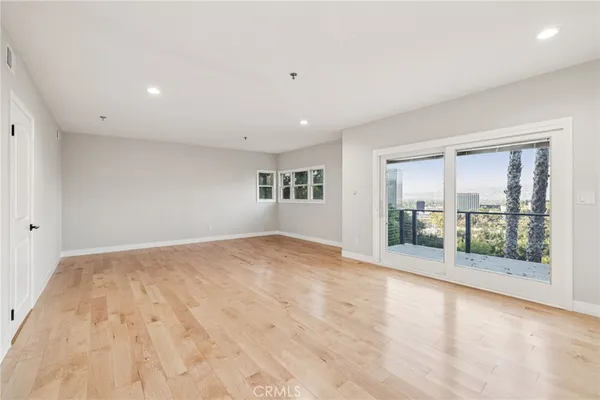 a view of city from a balcony