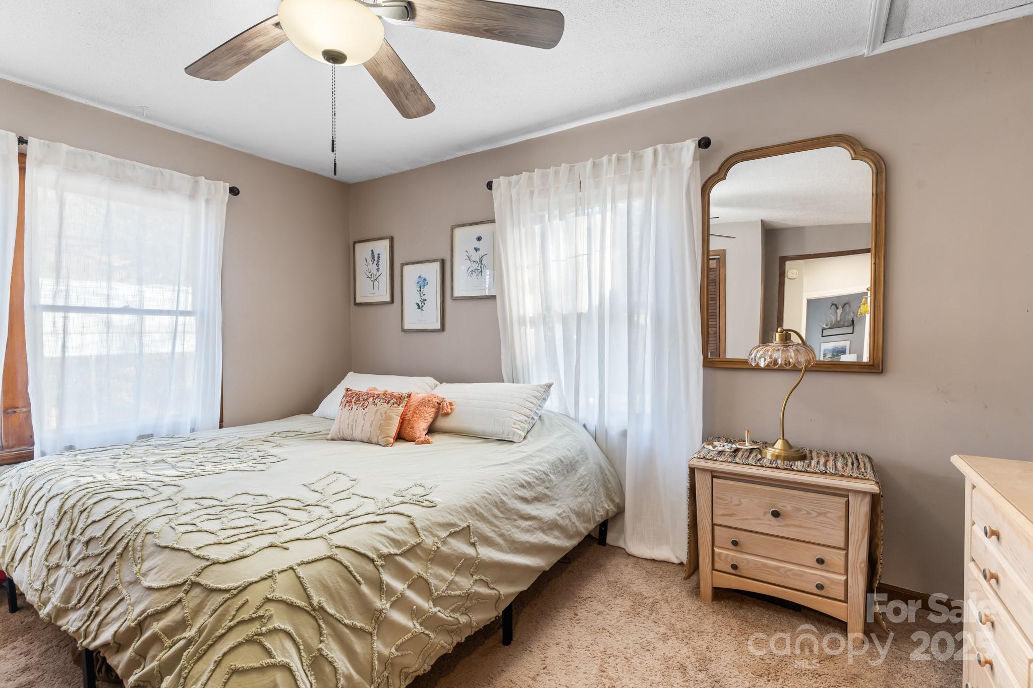 14 Sluder Branch Road Candler, NC 28715 - Photo 13 of 21 a bedroom with a bed and a mirror