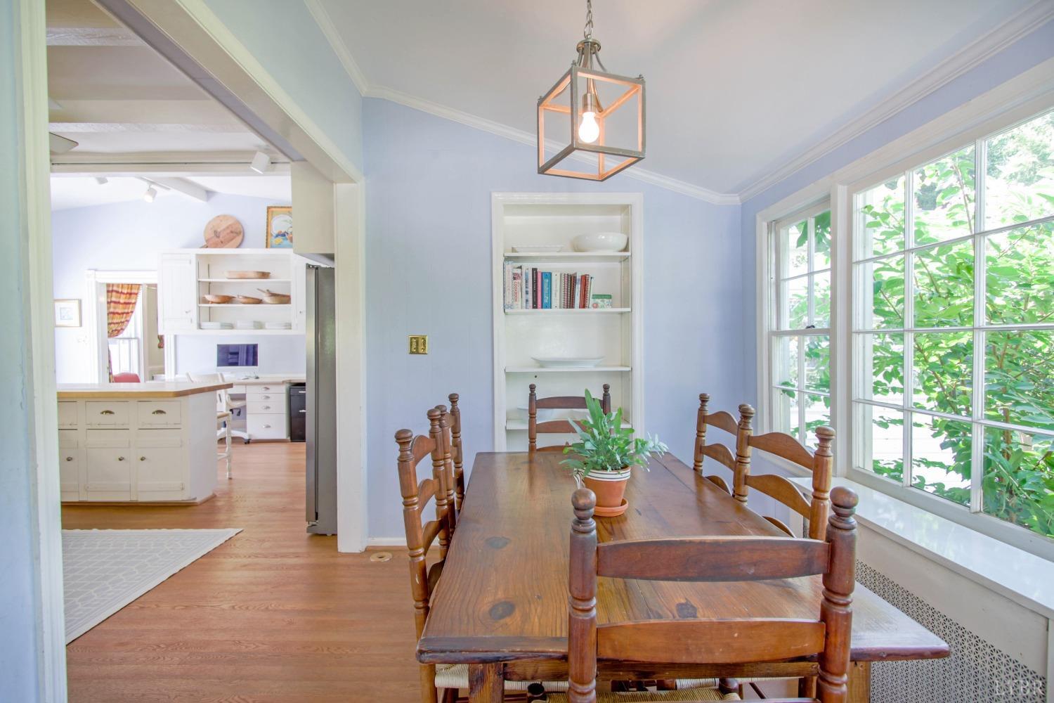 1861 Link Road Lynchburg, VA 24503 - Photo 40 of 99 a view of a dining room with furniture a chandelier and wooden floor