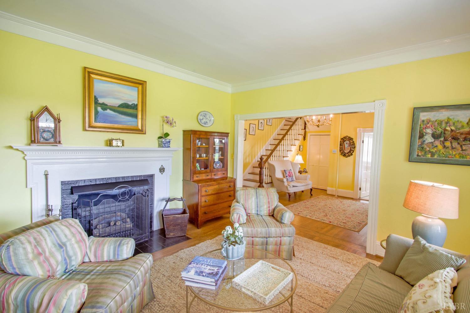 1861 Link Road Lynchburg, VA 24503 - Photo 9 of 99 a living room with furniture and a fireplace