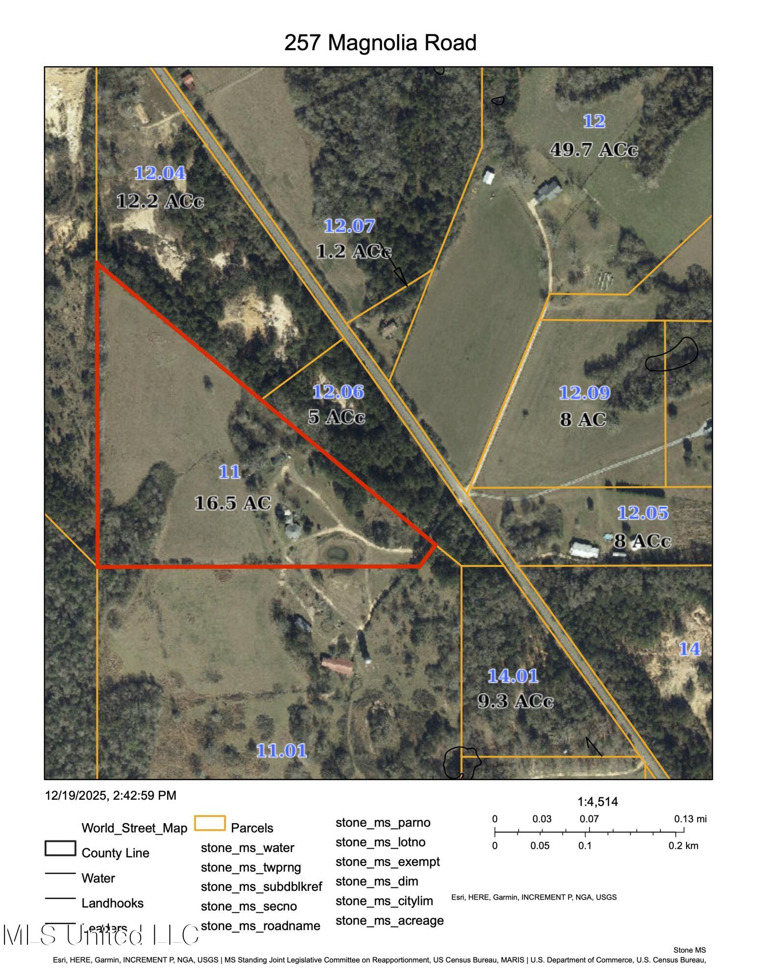 257 Magnolia Road Perkinston, MS 39573 - Photo 39 of 39 257 Magnolia Rd - Tax Map