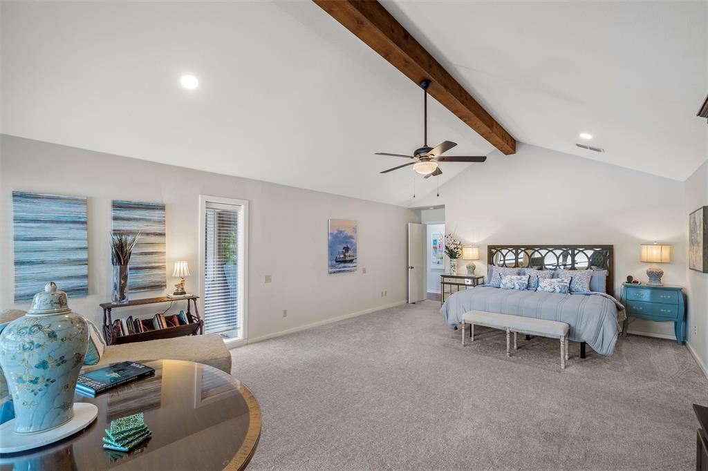 148 Pinewood Cove Holly Lake Ranch, TX 75765 - Photo 16 of 40 a bedroom with furniture and a window