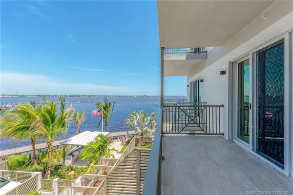 a view of a balcony