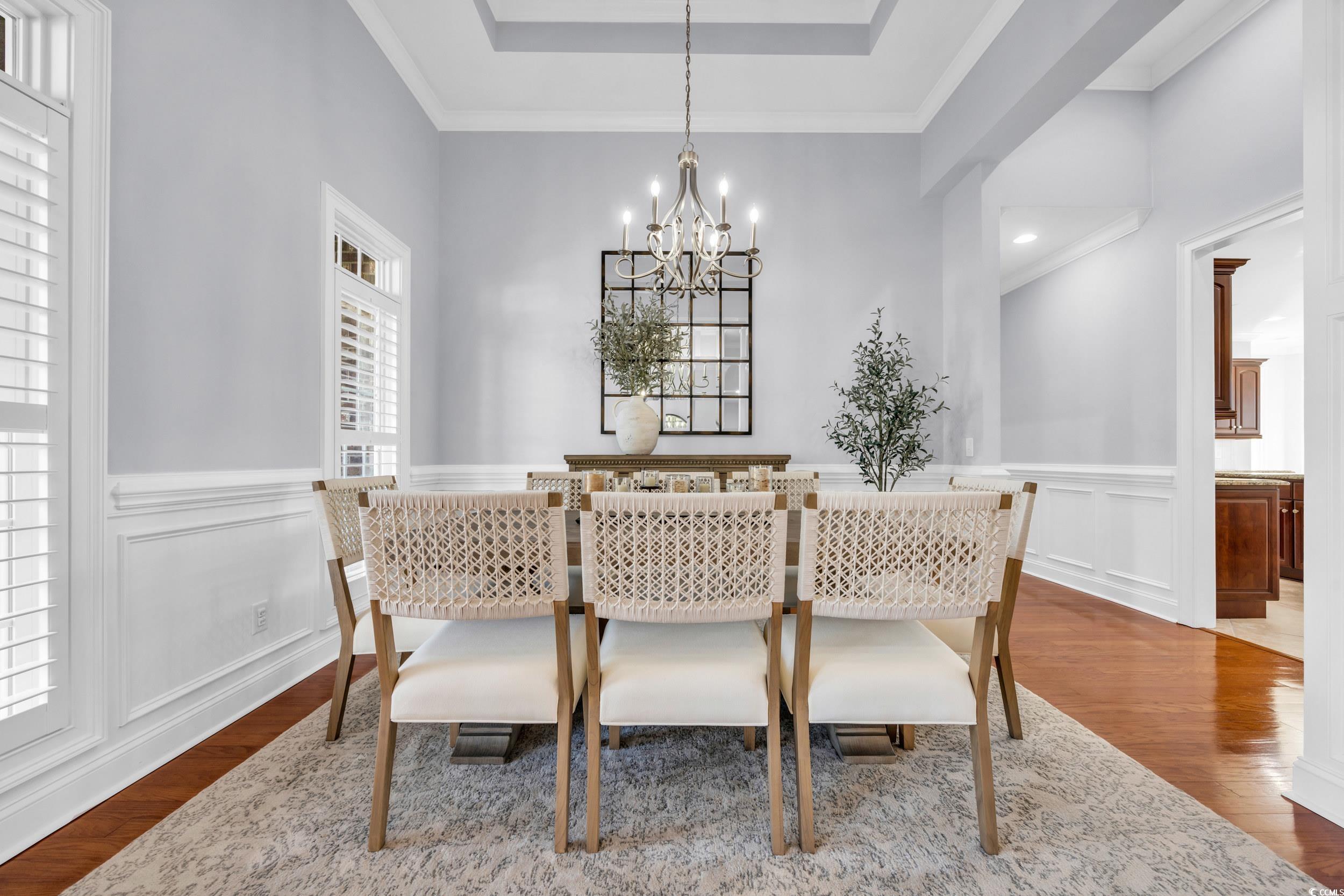 212 Minnow Lane Murrells Inlet, SC 29576 - Photo 4 of 37 Dining room featuring breakfast area, hardwood / w