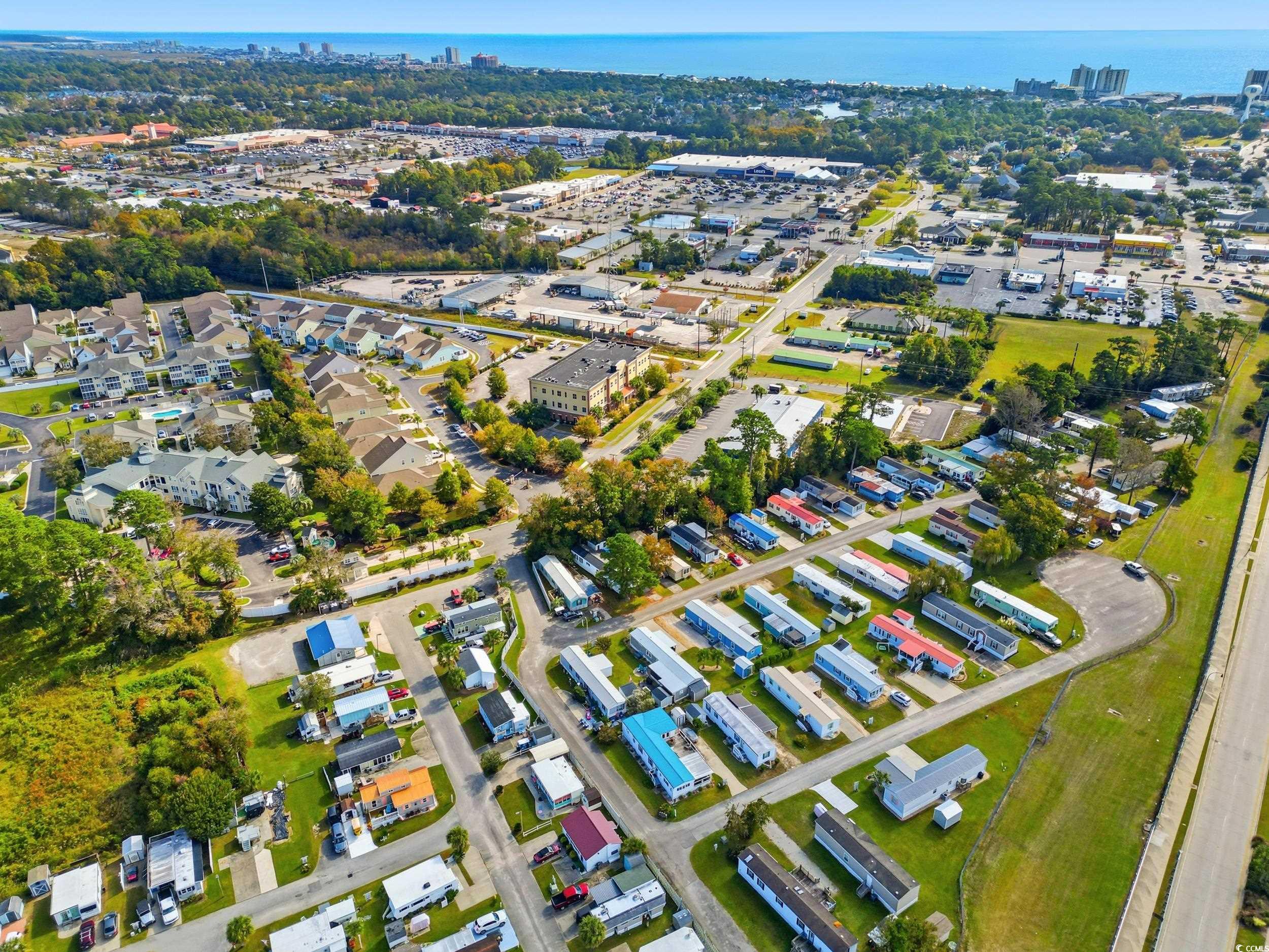 1017 Foxfire Drive North Myrtle Beach, SC 29582 - Photo 33 of 36 Aerial overview of property's location featuring nearby urban area