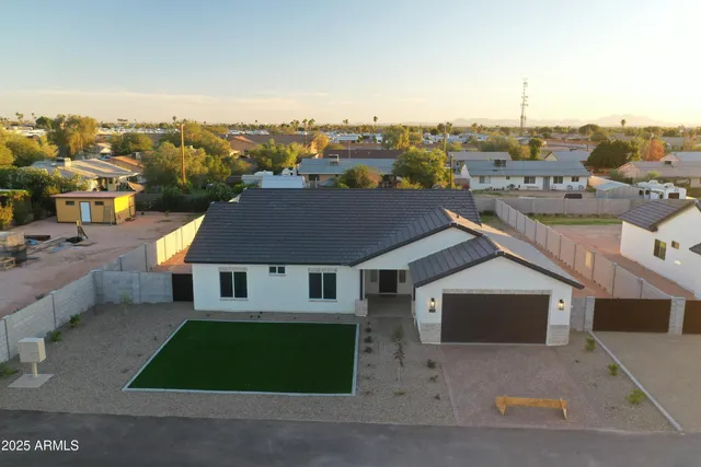 a aerial view of a house