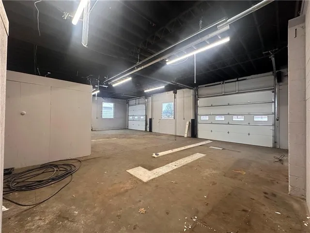 a view of a garage room