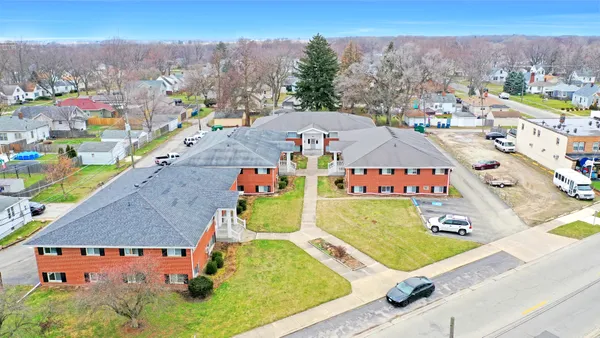 an aerial view of a city