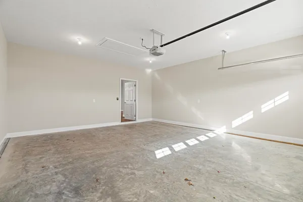 a view of a balcony with wooden floor