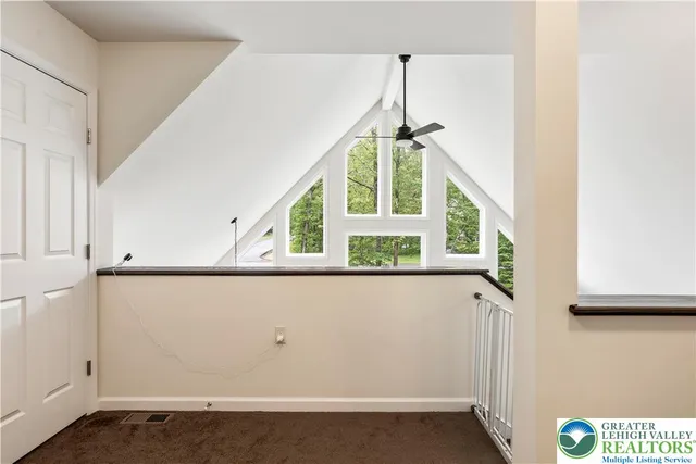 a view of a hallway with window