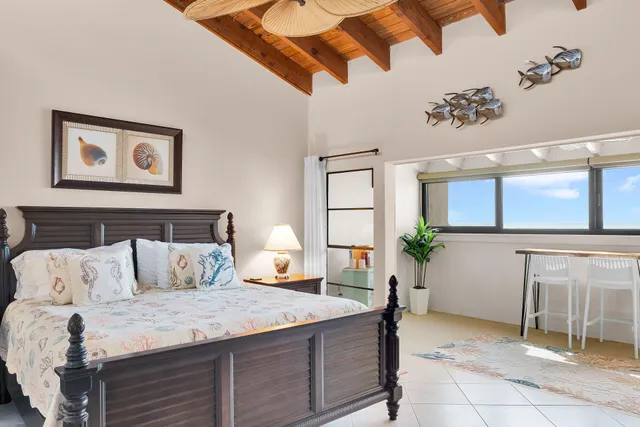 a view of a garden with an trees & fence