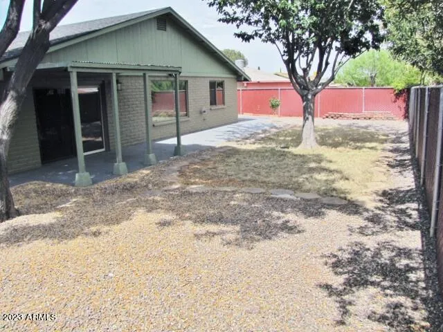 a backyard of a house