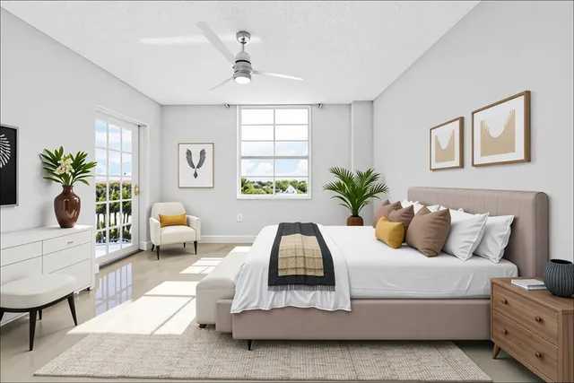 a view of city with balcony