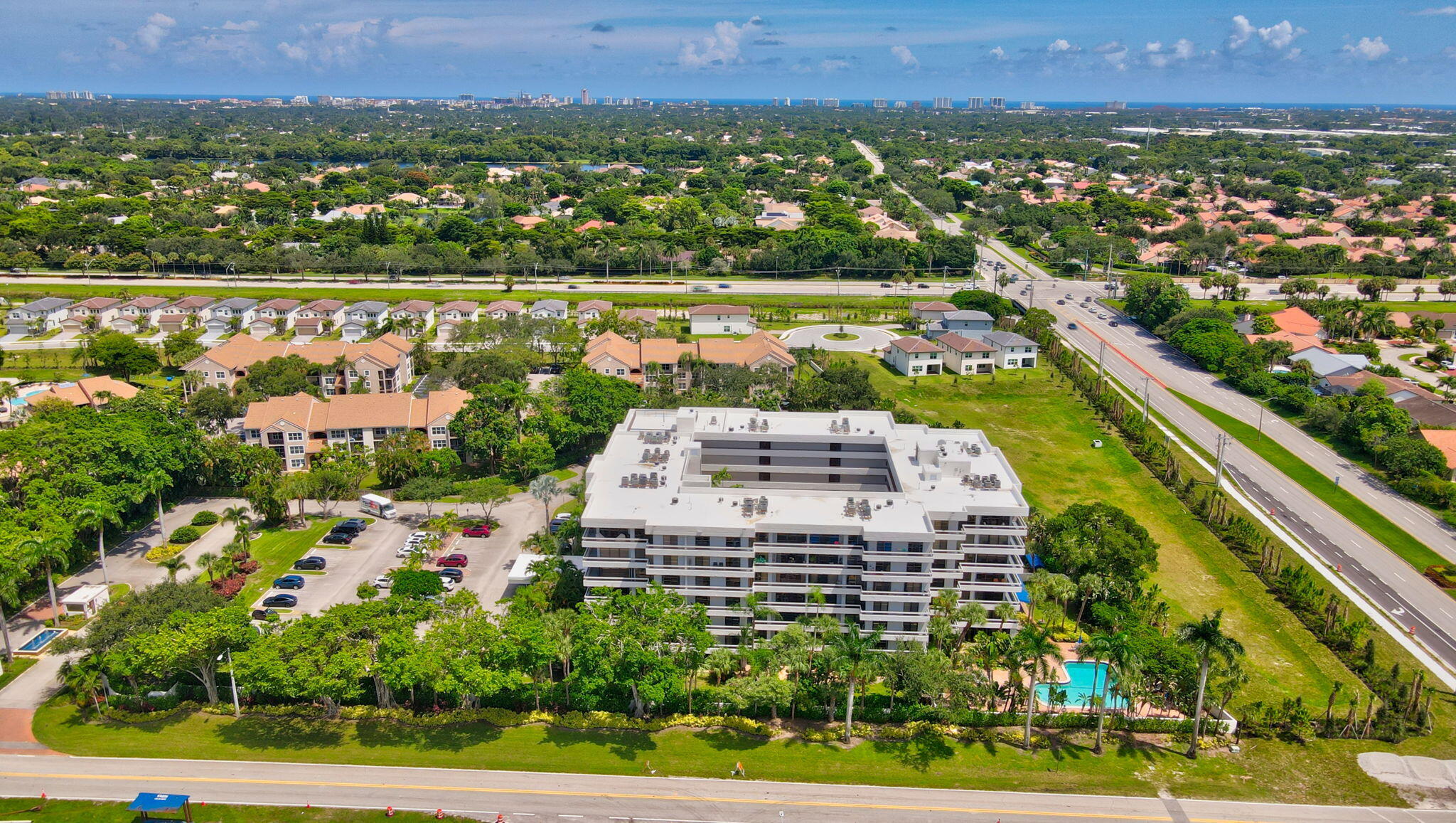23200 Camino Del Mar, Unit 508 Boca Raton, FL 33433 - Photo 49 of 51 an aerial view of a house with a garden
