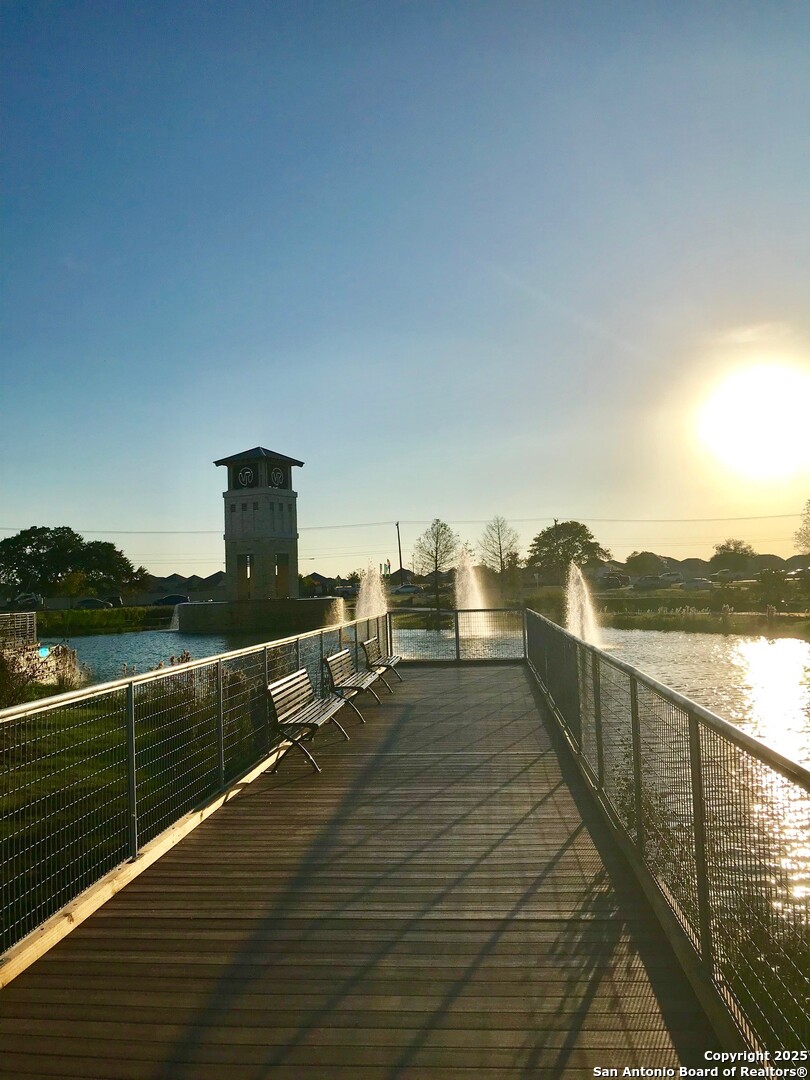 13322 Silky Rye San Antonio, TX 78254 - Photo 31 of 44 a view of terrace with seating space and lake view