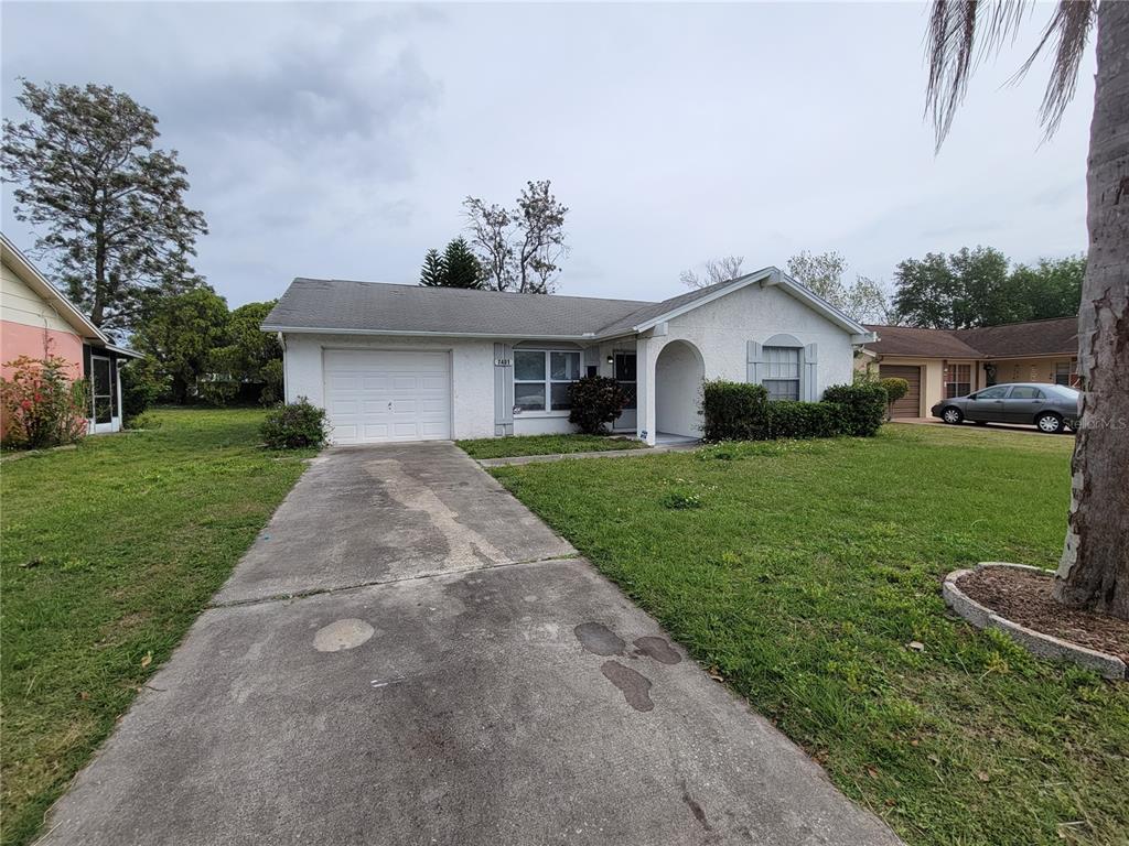 7401 Jenner Avenue New Port Richey, FL 34655 - Photo 1 of 14 a front view of a house with garden