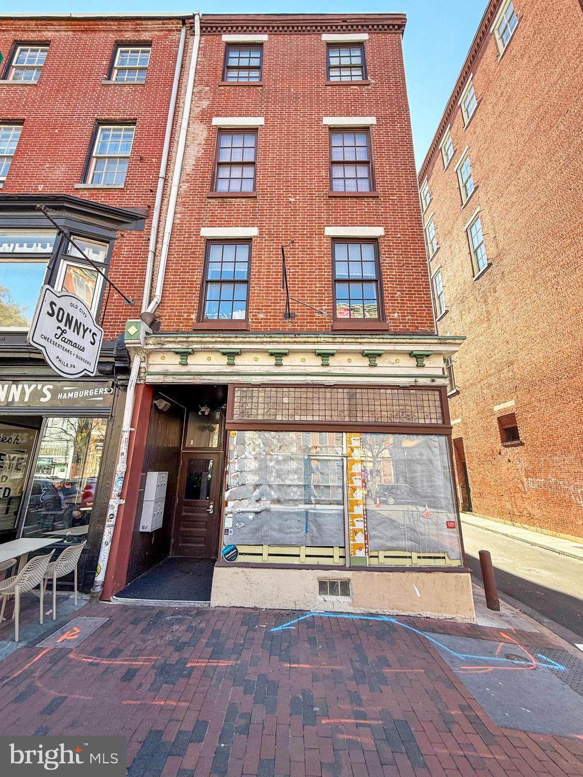 a view of an entrance of the building