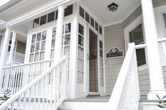 a front view of a house with entryway
