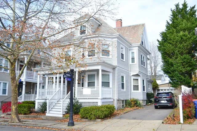 a front view of a house with an outdoor space