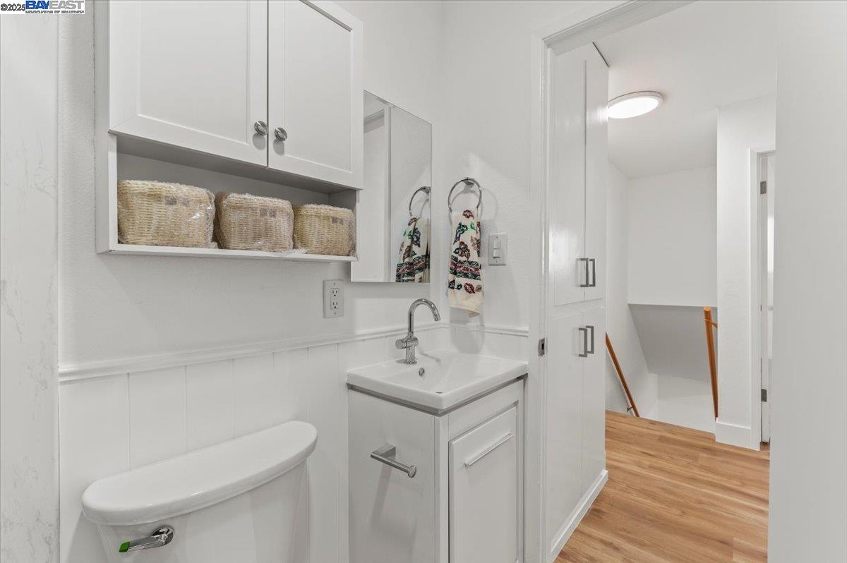462 Craven Court Hayward, CA 94541 - Photo 29 of 50 a bathroom with a sink a toilet and mirror