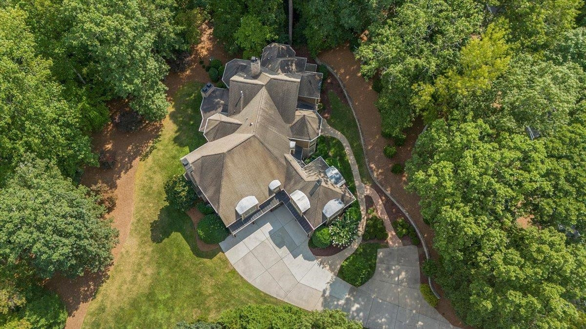 9712 Honeycutt Road Raleigh, NC 27614 - Photo 63 of 83 an aerial view of a house with garden space and street view