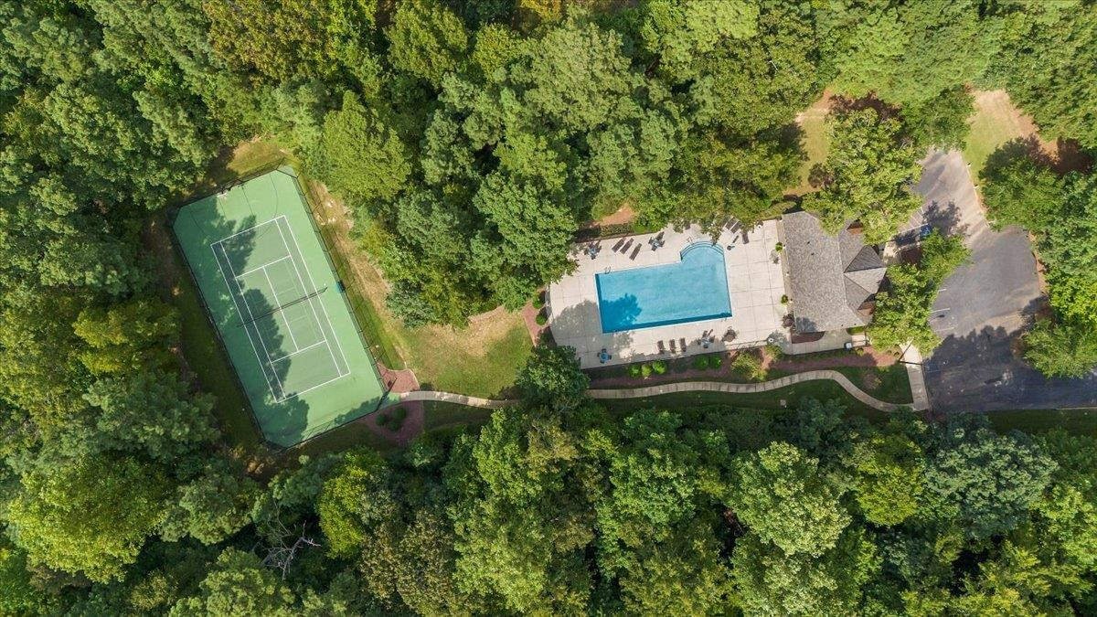9712 Honeycutt Road Raleigh, NC 27614 - Photo 79 of 83 an aerial view of residential house with outdoor space and trees all around