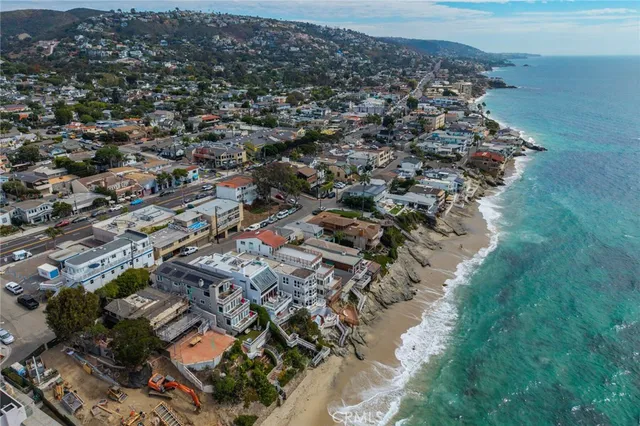 an aerial view of multiple house