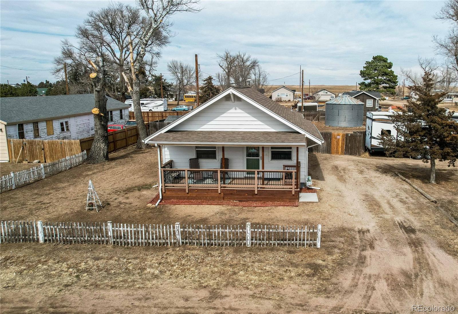 313 Front Street Roggen, CO 80652 - Photo 29 of 49 a aerial view of a house with a yard