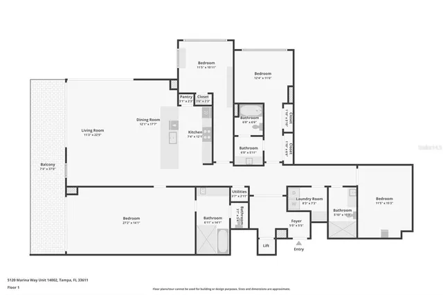 $1,499,000 | 5120 Marina Way, Unit 14002, Tampa, FL 33611