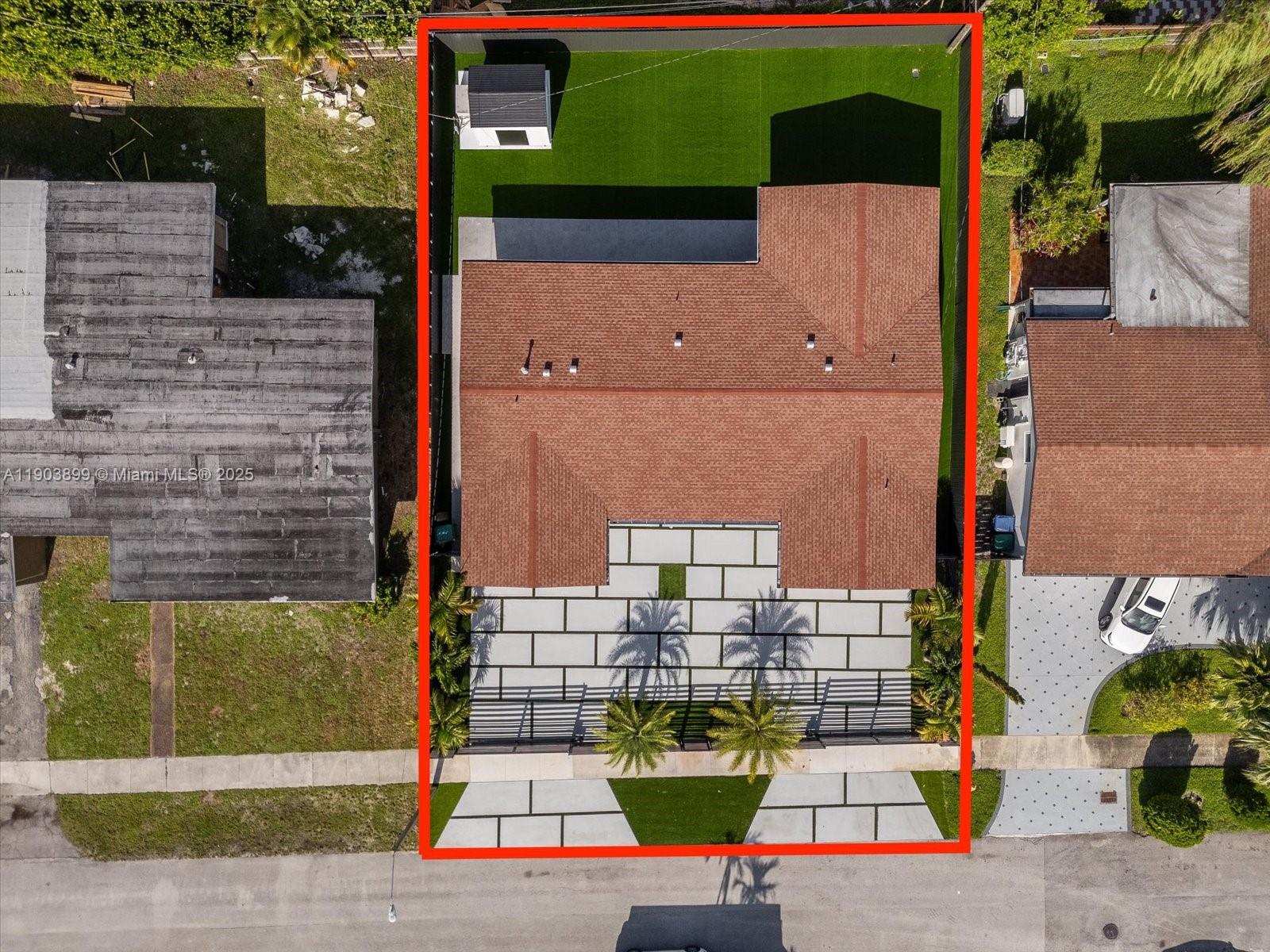 19511 Northeast 18th Place Miami, FL 33179 - Photo 38 of 38 an aerial view of a house with a garden